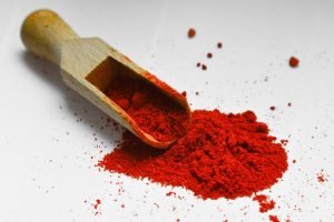 red pepper, powder, scoop